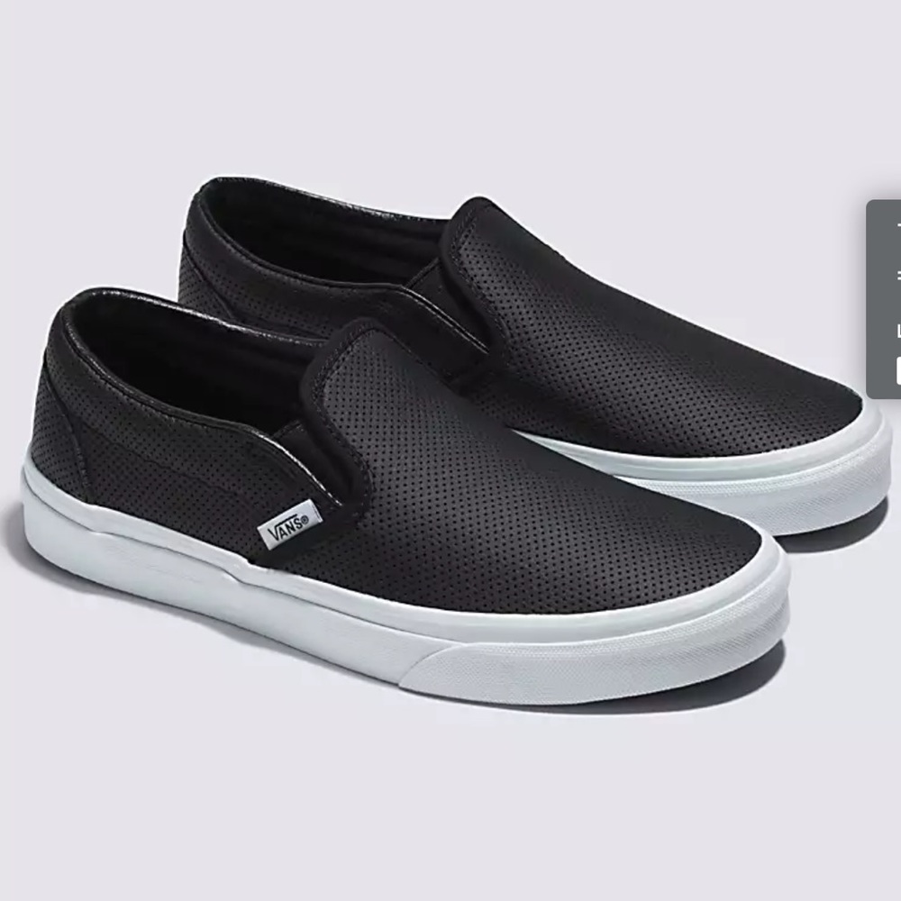 Vans leather slip on